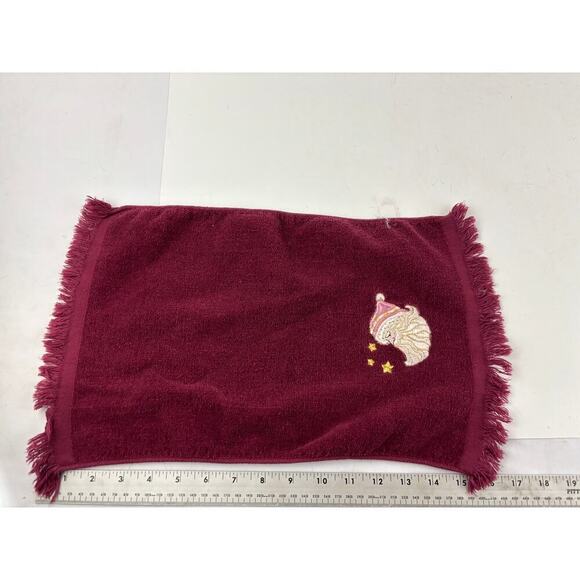 VTG 5x Cotton Blend Towel Soft Pink Red Floral Bath Hand Towels Reversible - Picture 3 of 7